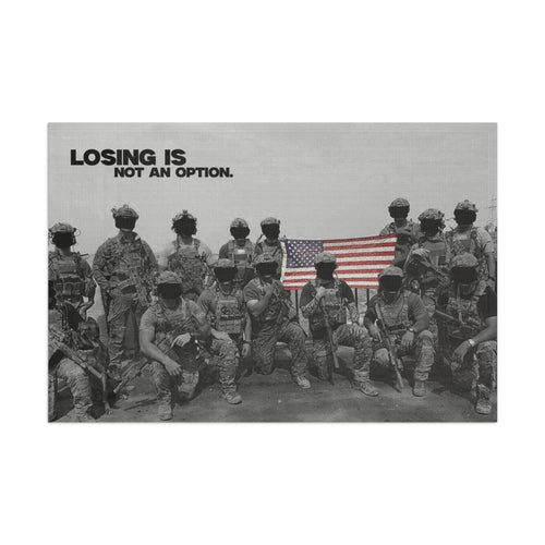 'Losing Is Not An Option' Military Motivational Quote Poster